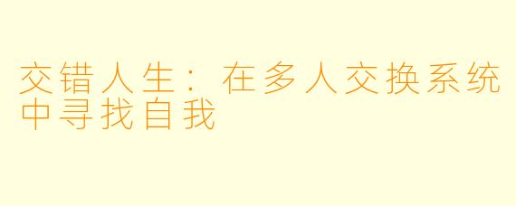 交错人生：在多人交换系统中寻找自我