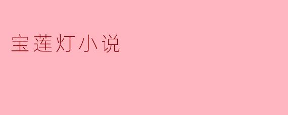 宝莲灯小说