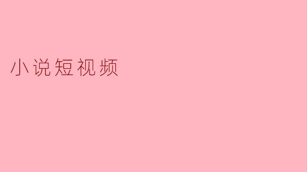 ### 探寻“小说短视频”的新魅力