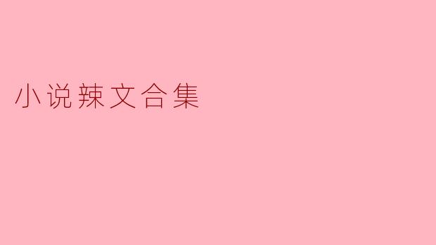 小说辣文合集