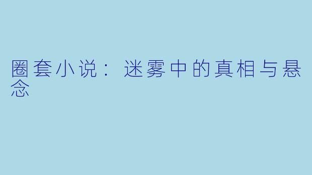 圈套小说：迷雾中的真相与悬念
