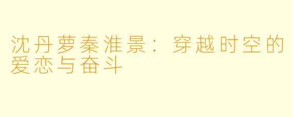 沈丹萝秦淮景：穿越时空的爱恋与奋斗