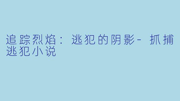 追踪烈焰：逃犯的阴影-抓捕逃犯小说