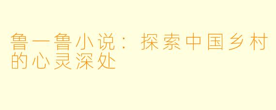 鲁一鲁小说：探索中国乡村的心灵深处