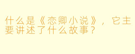 什么是《恋卿小说》,它主要讲述了什么故事?