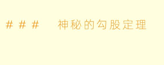 ### 神秘的勾股定理