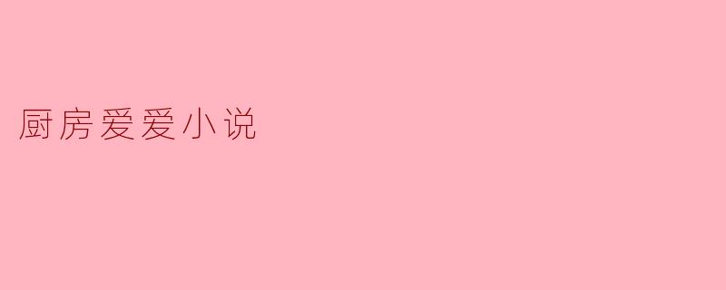 厨房爱爱小说