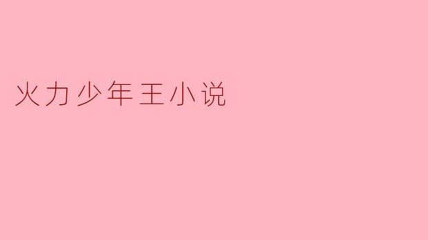 火力少年王小说