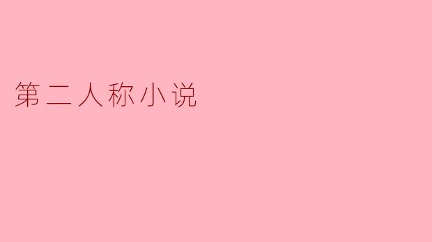 什么是第二人称小说,它有什么特点?****
