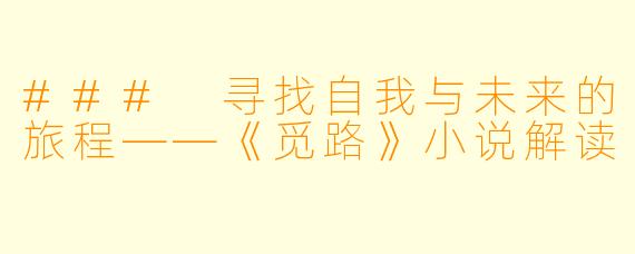 ### 寻找自我与未来的旅程——《觅路》小说解读