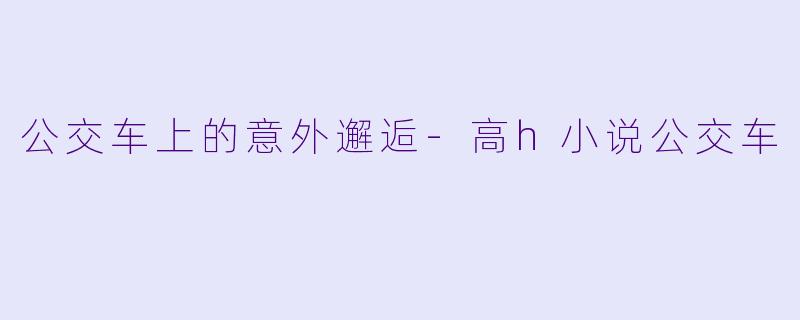 公交车上的意外邂逅