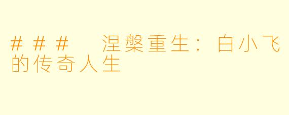 ### 涅槃重生：白小飞的传奇人生