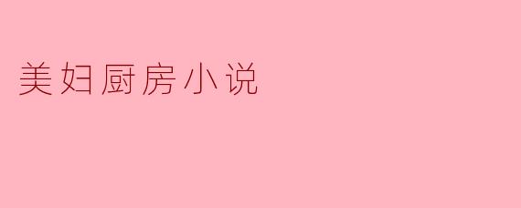 美妇厨房小说