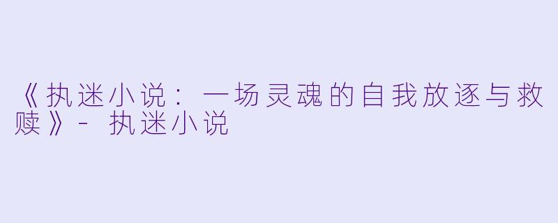 《执迷小说：一场灵魂的自我放逐与救赎》-执迷小说