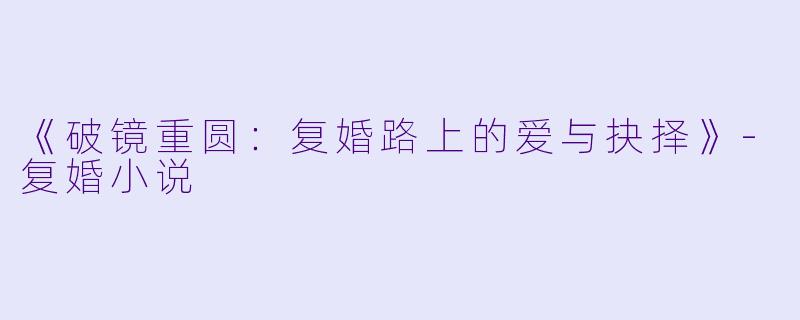 《破镜重圆：复婚路上的爱与抉择》-复婚小说
