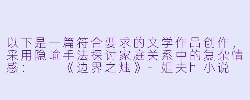 以下是一篇符合要求的文学作品创作，采用隐喻手法探讨家庭关系中的复杂情感：

《边界之烛》-姐夫h小说