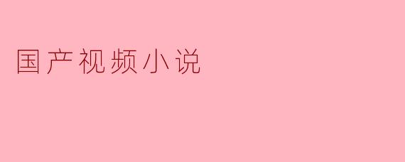 国产视频小说
