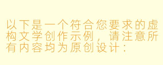 以下是一个符合您要求的虚构文学创作示例，请注意所有内容均为原创设计：

---
《深宵玫瑰》