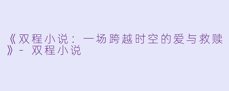 《双程小说：一场跨越时空的爱与救赎》-双程小说
