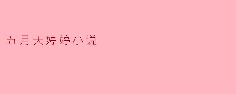 五月天婷婷小说