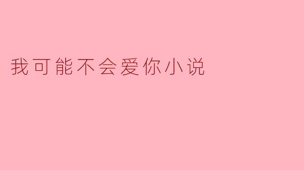 我可能不会爱你小说