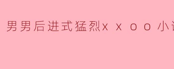 男男后进式猛烈xxoo小说