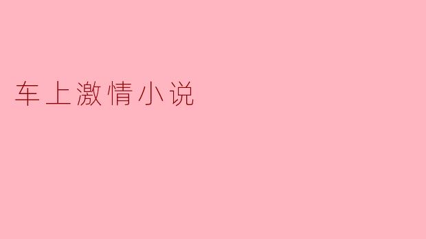 车上激情小说