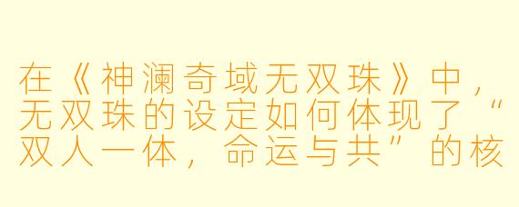 在《神澜奇域无双珠》中，无双珠的设定如何体现了“双人一体，命运与共”的核心主题？