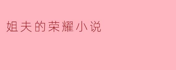 姐夫的荣耀小说