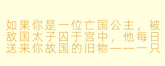 如果你是一位亡国公主，被敌国太子囚于宫中，他每日送来你故国的旧物——一只烧焦的木簪、半截褪色的风筝、一封沾血的家书——却从不对你解释。直到某夜，他醉后踉跄闯入你房中，将一枚冰冷的玉玺塞进你手里，哑声“若我送你回故地复国，你可愿……带我一起走？”你会如何回答？