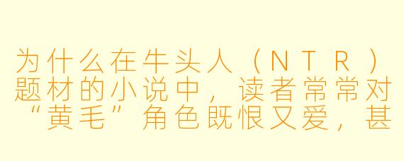 为什么在牛头人(NTR)题材的小说中,读者常常对“黄毛”角色既恨又爱,甚至有些作品会让他成为最终赢家?