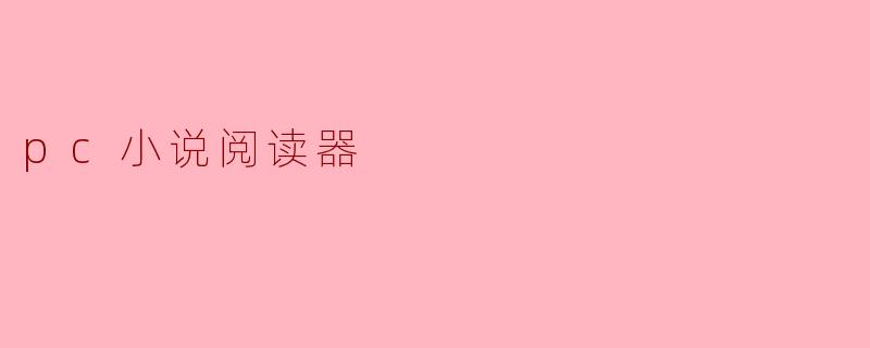 pc小说阅读器
