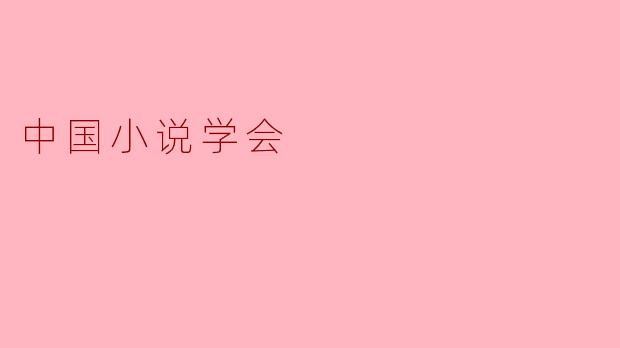 中国小说学会