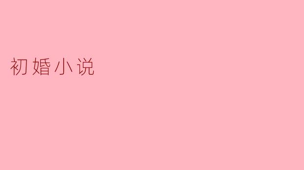 初婚小说