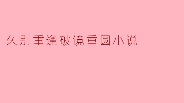 久别重逢破镜重圆小说