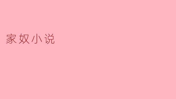 家奴小说