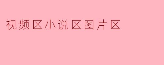 视频区小说区图片区