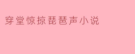 穿堂惊掠琵琶声小说