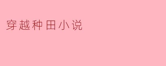 穿越种田小说